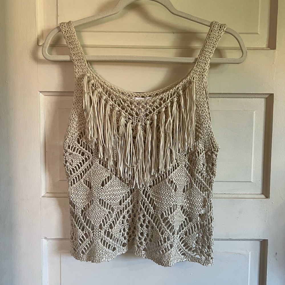 Honey & Sparkle Crochet tank